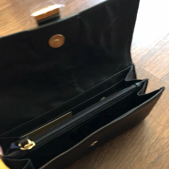 Paul Costelloe Leather Fold Over Wallet In Black - Picture 4 of 4